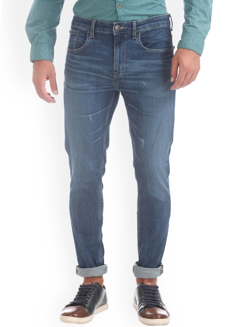 

Cherokee Men Blue Regular Fit Low-Rise Low Distress Stretchable Jeans