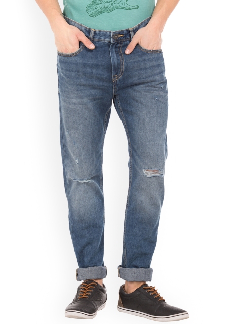 

Cherokee Men Blue Tapered Fit Low-Rise Slash Knee Jeans