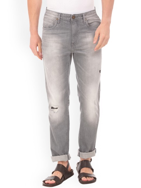 

Cherokee Men Grey Slim Fit Low-Rise Mildly Distressed Jeans
