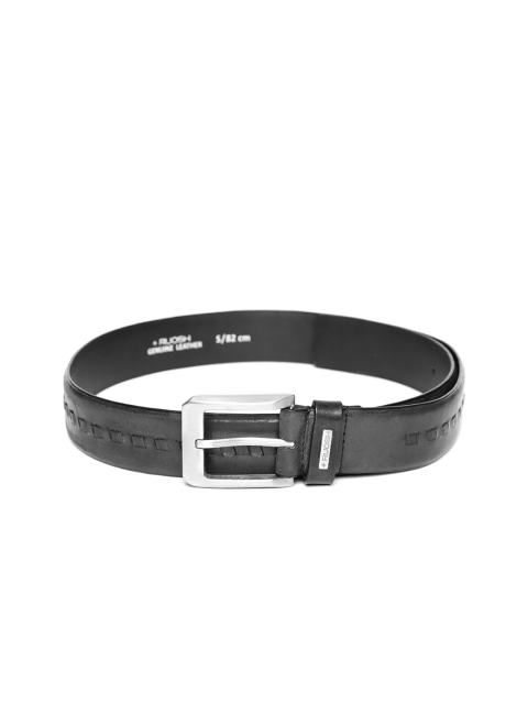 

Ruosh Men Black Braided Detail Leather Belt