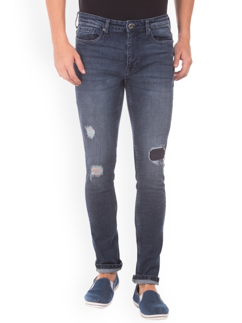 

Colt Men Blue Slim Fit Low-Rise Mildly Distressed Jeans