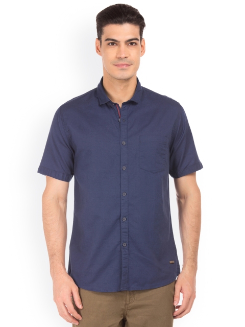 

Cherokee Men Blue Regular Fit Solid Casual Shirt