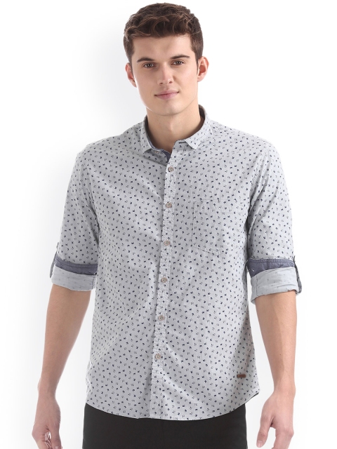 

Cherokee Men Grey Regular Fit Printed Casual Shirt
