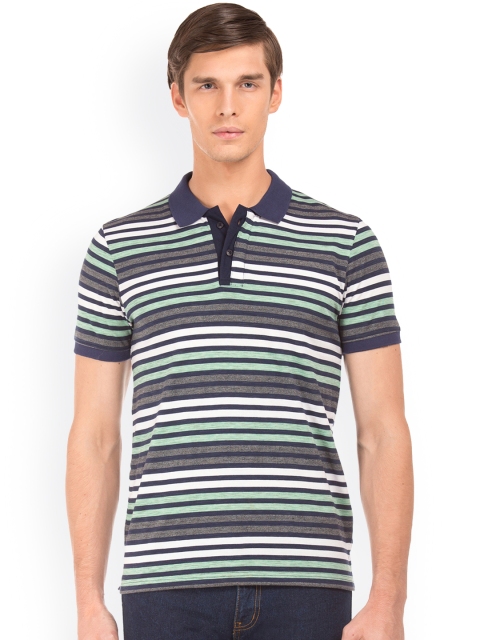 

Ruggers Men Multicoloured Striped Polo Collar T-shirt, Multi