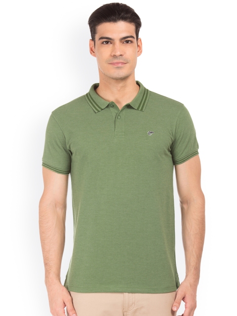 

Ruggers Men Green Solid Polo Collar T-shirt