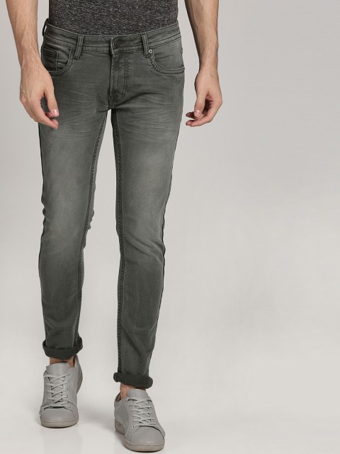 

Peter England Casuals Men Grey Skinny Fit Mid-Rise Clean Look Stretchable Jeans