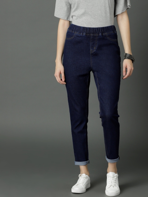 

Roadster Women Blue Solid Jeggings
