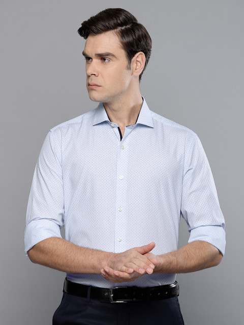 

Louis Philippe Men Blue Slim Fit Printed Formal Shirt