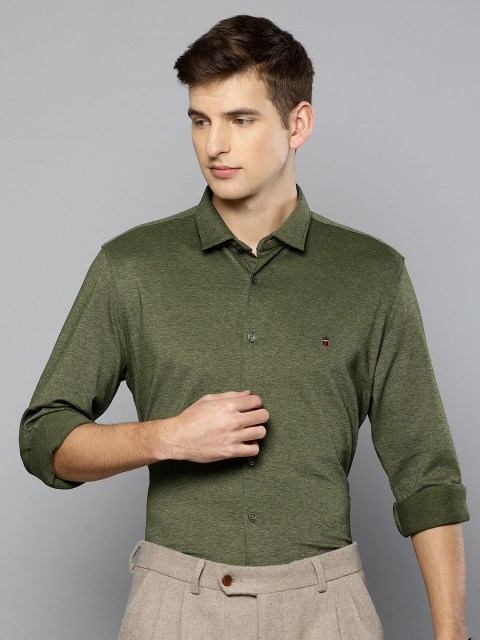 

Louis Philippe Sport Men Olive Green Solid Super Slim Fit Smart Casual Shirt