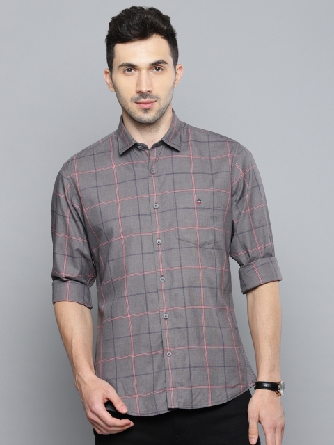 

Louis Philippe Sport Men Grey & Red Slim Fit Checked Casual Shirt