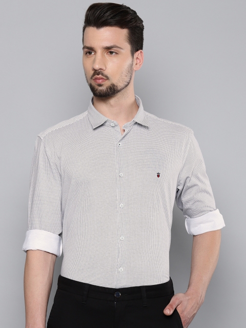 

Louis Philippe Sport Men White & Black Slim Fit Checked Smart Casual Shirt