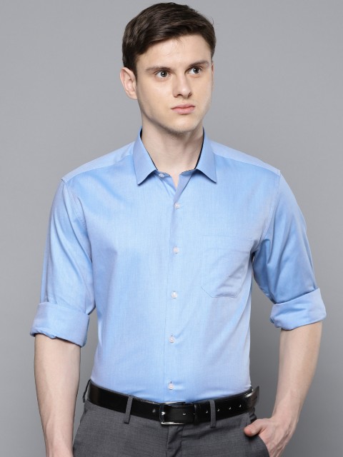 

Louis Philippe Men Blue Slim Fit Solid Formal Shirt