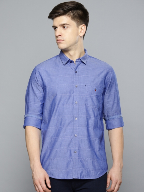 

Louis Philippe Sport Men Blue Super Slim Fit Checked Casual Shirt