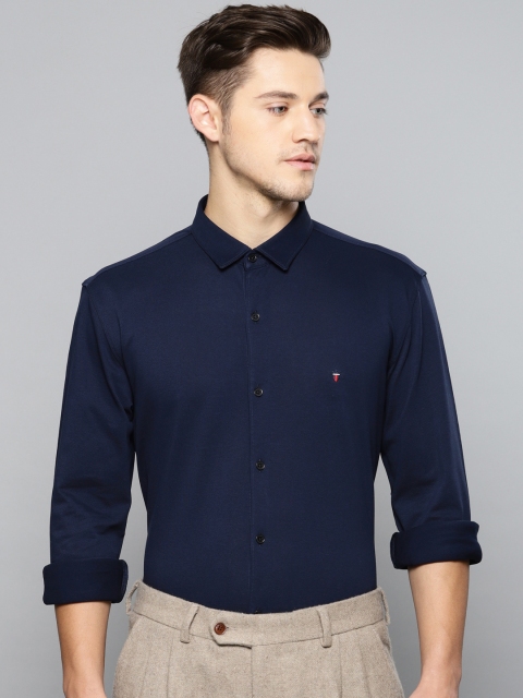 

Louis Philippe Sport Men Navy Blue Super Slim Fit Solid Smart Casual Shirt