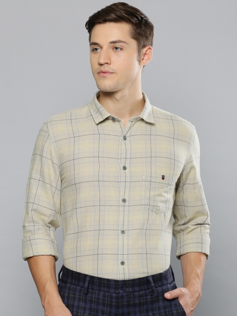 

Louis Philippe Sport Men Beige & Grey Slim Fit Checked Casual Shirt
