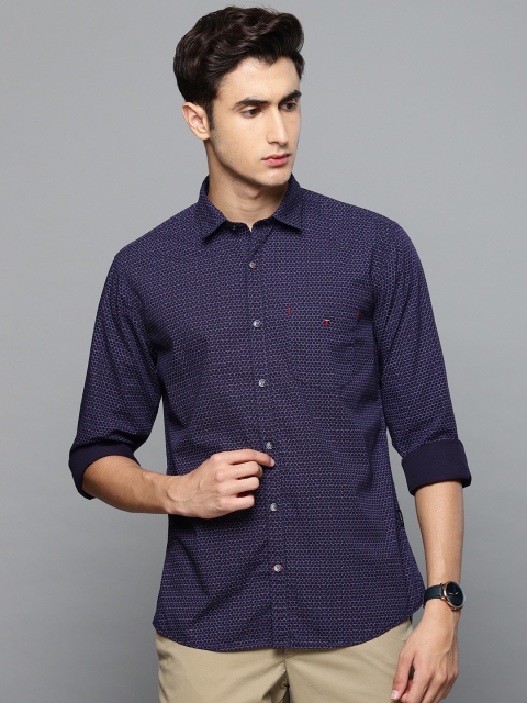 

Louis Philippe Sport Men Navy Blue Slim Fit Printed Casual Shirt