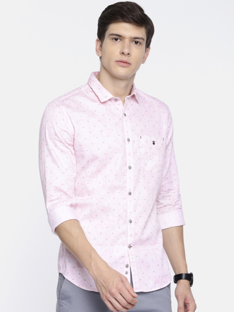 

Louis Philippe Sport Men Pink Super Slim Fit Printed Casual Shirt