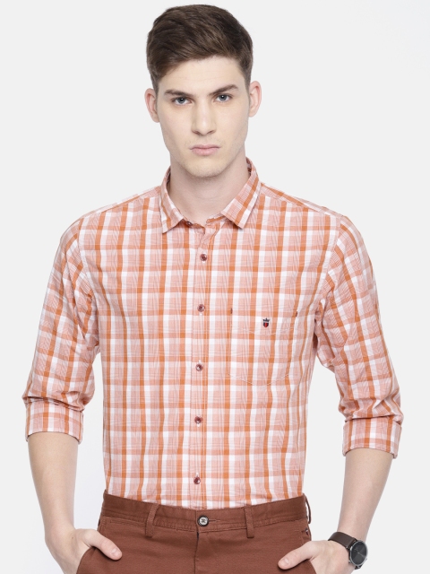 

Louis Philippe Sport Men Brown & White Slim Fit Checked Smart Casual Shirt