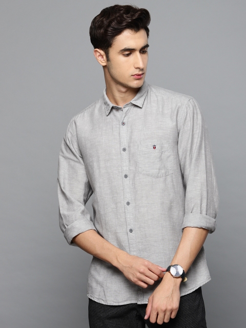

Louis Philippe Sport Men Grey Slim Fit Solid Casual Shirt