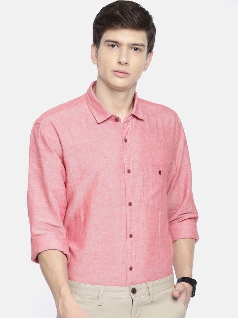 

Louis Philippe Sport Men Red Slim Fit Solid Smart Casual Shirt