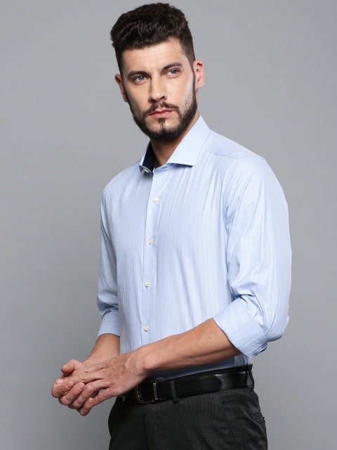 

Louis Philippe Men Blue Slim Fit Solid Formal Shirt