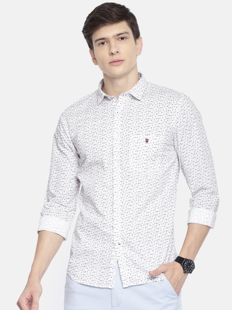 

Louis Philippe Sport Men White & Black Super Slim Fit Printed Casual Shirt