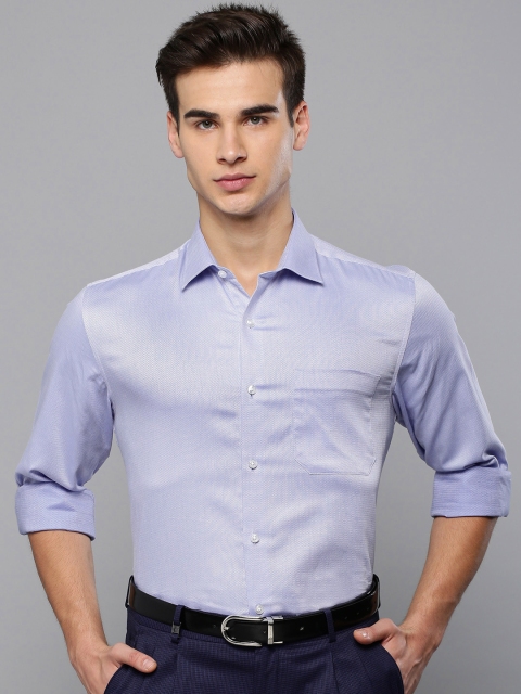 

Louis Philippe Men Blue Slim Fit Self Design Formal Shirt