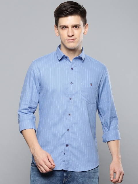 

Louis Philippe Sport Men Blue & White Slim Fit Striped Casual Shirt