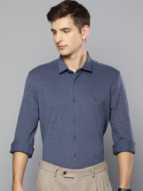 

Louis Philippe Sport Men Blue Super Slim Fit Solid Smart Casual Shirt