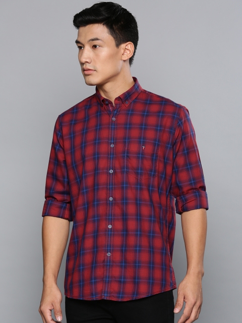 

Louis Philippe Sport Men Red Slim Fit Checked Casual Shirt