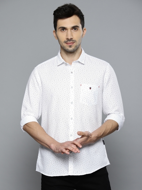 

Louis Philippe Sport Men White Slim Fit Printed Casual Shirt