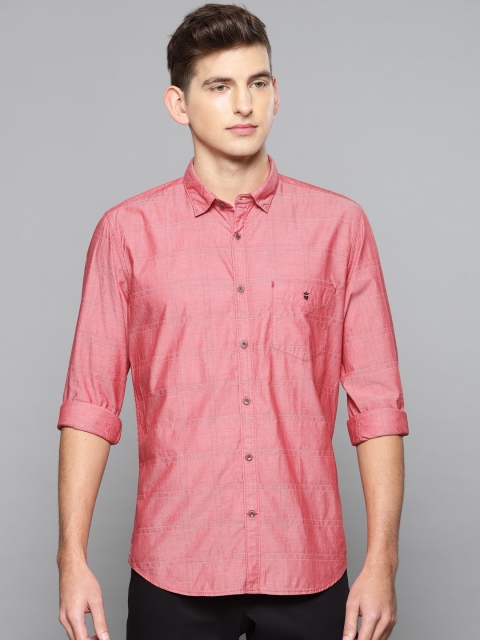 

Louis Philippe Sport Men Red Super Slim Fit Checked Casual Shirt