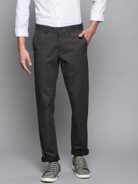 

Louis Philippe Sport Men Black Slim Fit Checked Regular Trousers