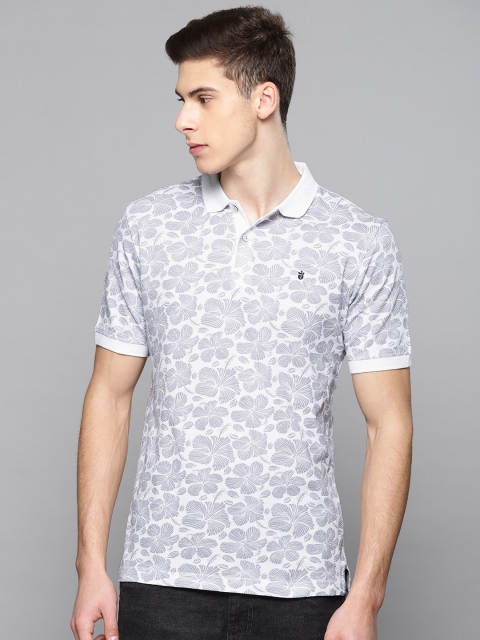 

Louis Philippe Sport Men White Printed Polo T-shirt