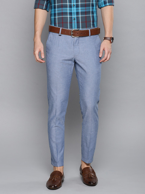 

Louis Philippe Sport Men Blue Comfy Tapered Fit Solid Regular Trousers