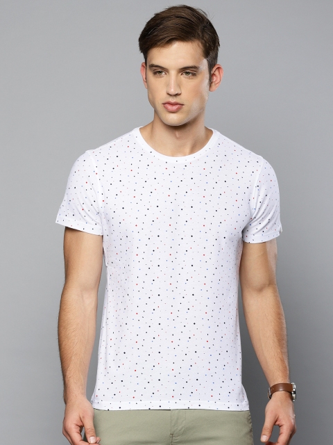 

Louis Philippe Sport Men White Printed Round Neck T-shirt