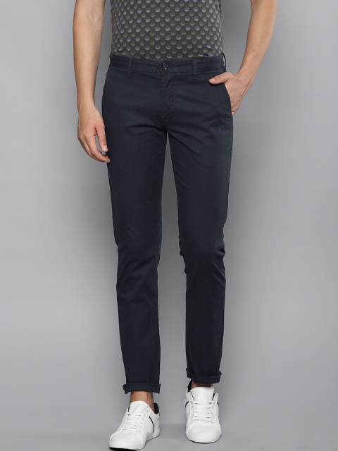 

Louis Philippe Sport Men Navy Blue Super Slim Fit Solid Chinos