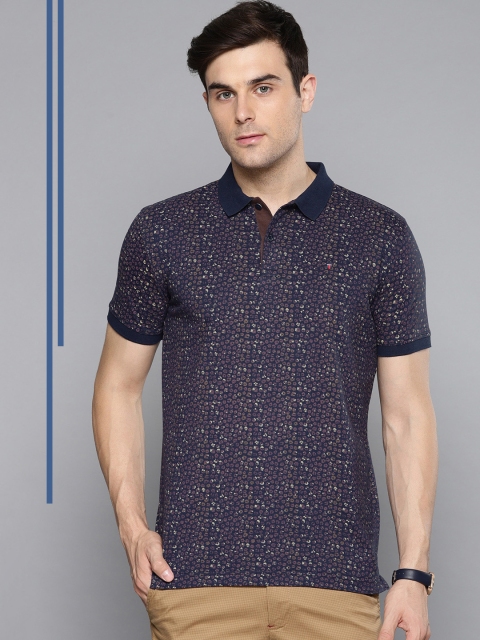 

Louis Philippe Sport Men Blue Printed Polo Collar T-shirt