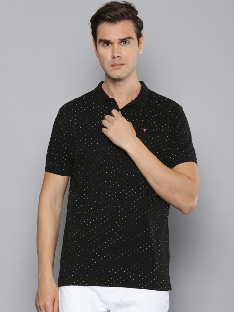 

Louis Philippe Sport Men Black & White Printed Polo Collar T-shirt