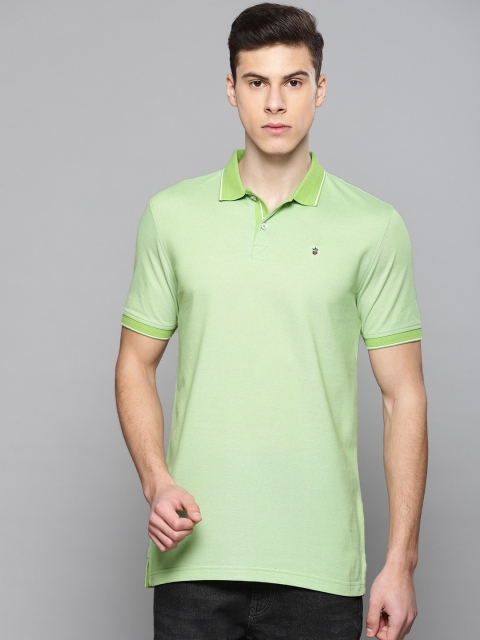 

Louis Philippe Sport Men Green Solid Polo T-shirt