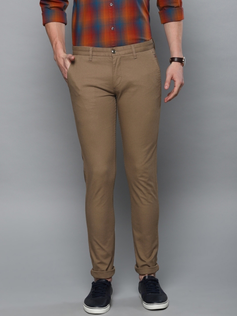 

Louis Philippe Sport Men Brown Slim Fit Self Design Regular Trousers