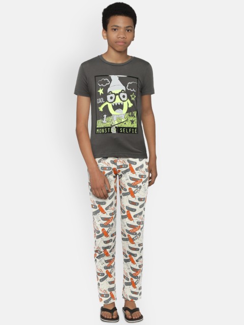 

Sweet Dreams Boys Grey Printed Night suit 513578