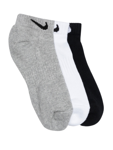 

Nike Unisex Pack of 3 Everyday Cush Low Training Ankle Length Socks, Grey melange