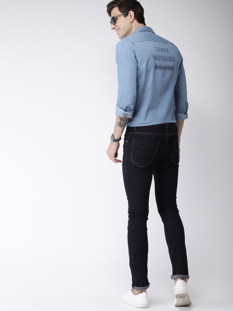 

Mast & Harbour Men Blue Regular Fit Faded Casual Shirt