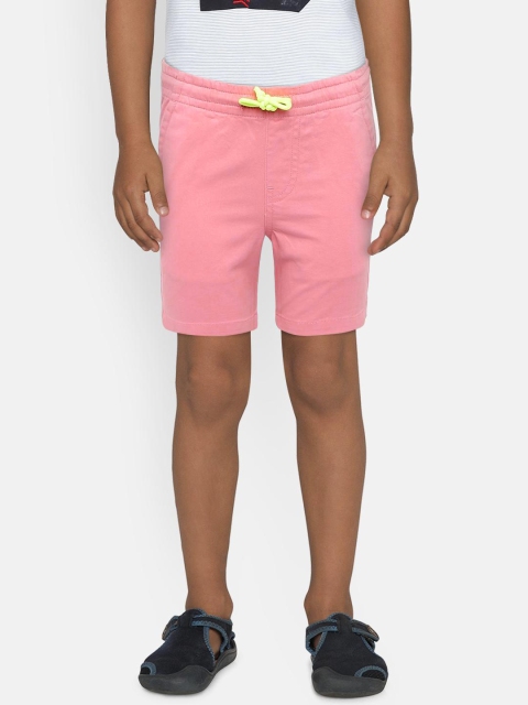 

United Colors of Benetton Boys Pink Solid Regular Fit Shorts