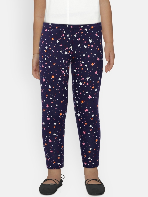 

United Colors of Benetton Girls Navy Blue Printed Girls
