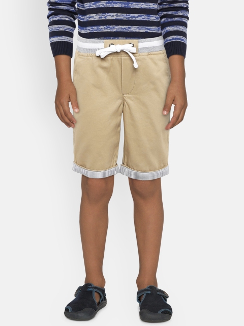

United Colors of Benetton Boys Beige Solid Regular Fit Regular Shorts