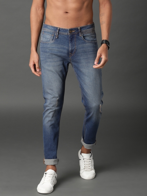 

Roadster Men Blue Skinny Fit Mid-Rise Vintage Wash Stretchable Jeans