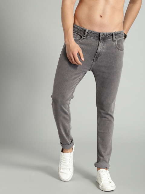 

Roadster Men Grey Premium Super Skinny Fit Mid-Rise Clean Look Stretchable Jeans