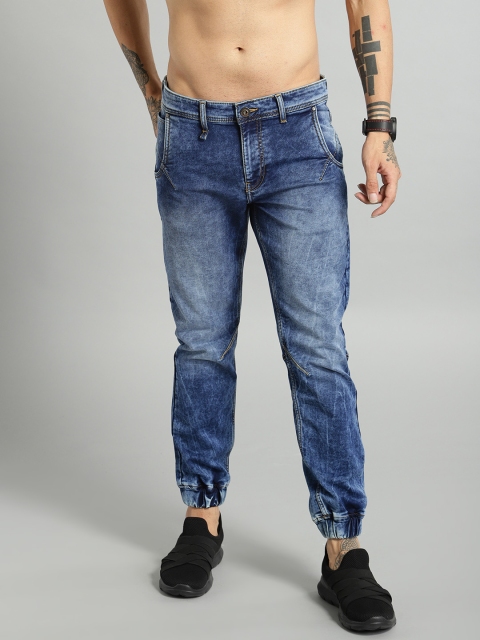 

Roadster Men Blue Slim Fit Mid-Rise Clean Look Stretchable Jogger Jeans